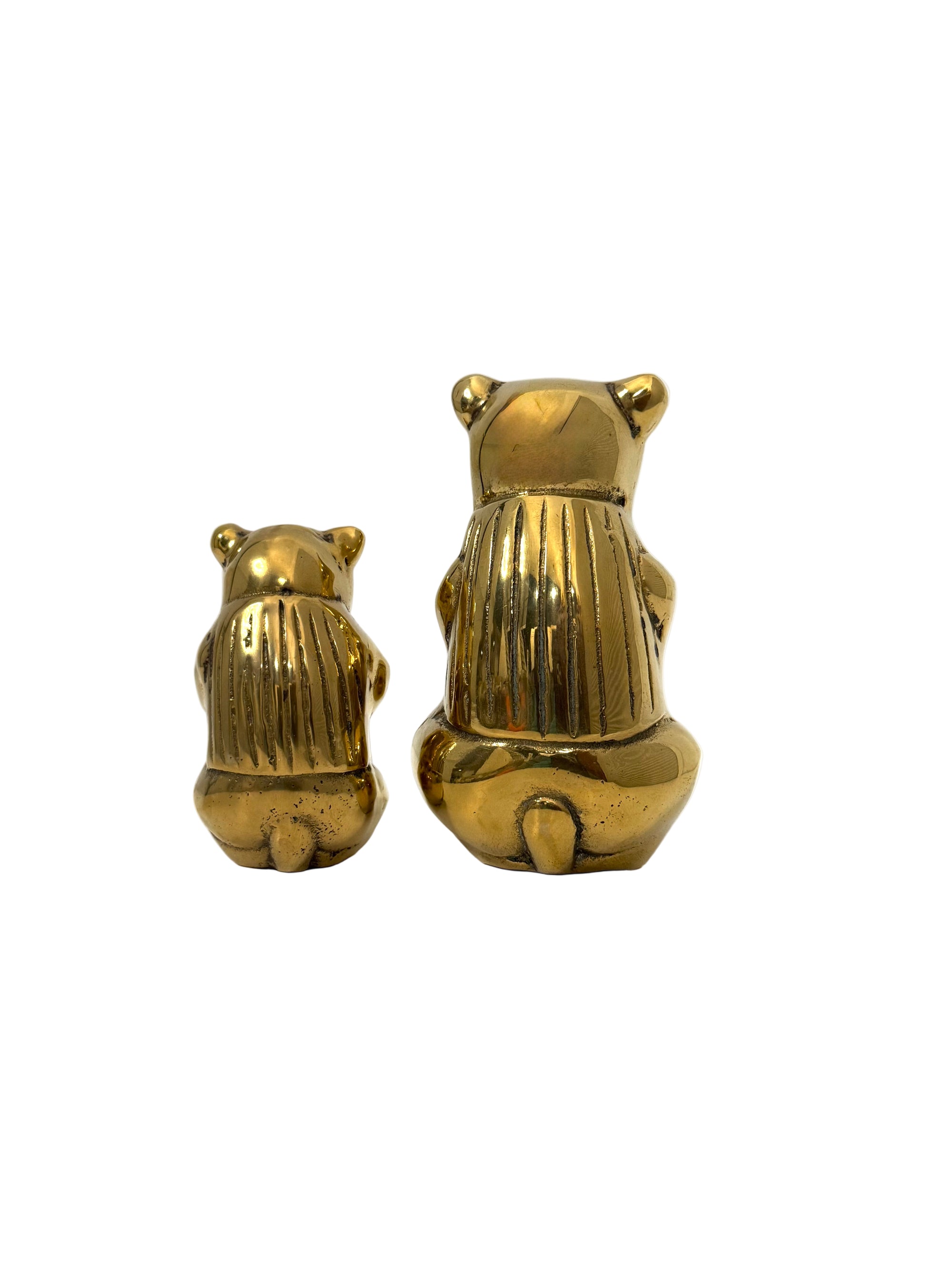 Vintage Brass Bear Figurines | Dapper Bowtie Duo