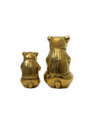 Vintage Brass Bear Figurines | Dapper Bowtie Duo