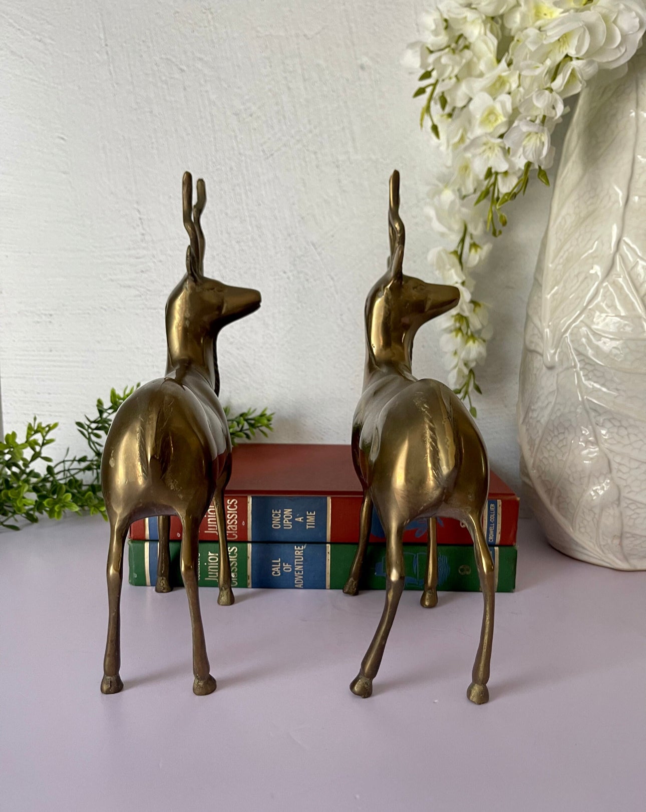 Vintage Brass Antelopes- A Pair