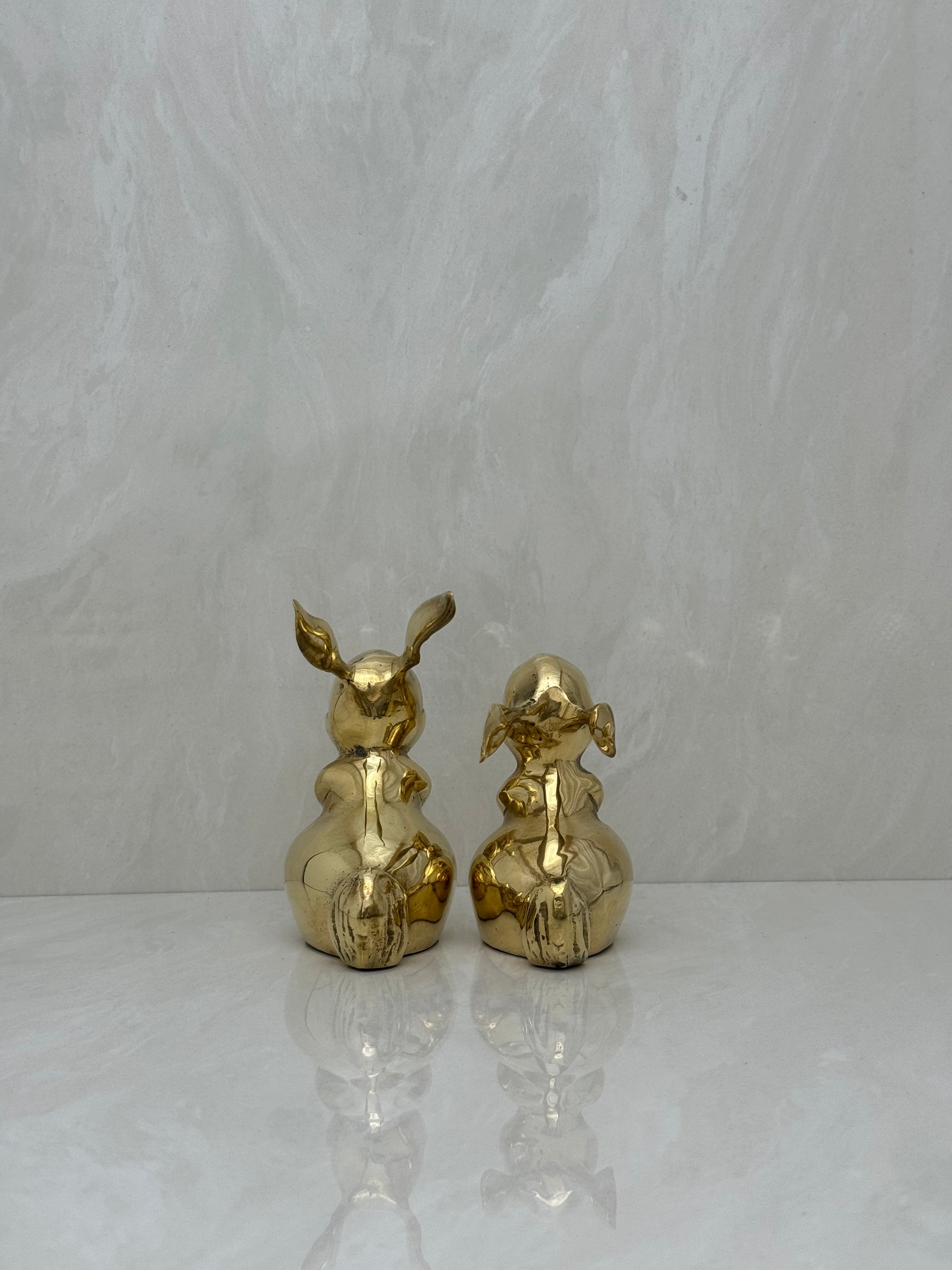 Vintage Brass Bunnies- A Pair