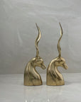 Vintage Brass Antelopes- A  Pair