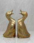 Vintage Brass Duck Bookends-A Pair