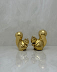 Vintage Brass MCM Squirrels-A Pair