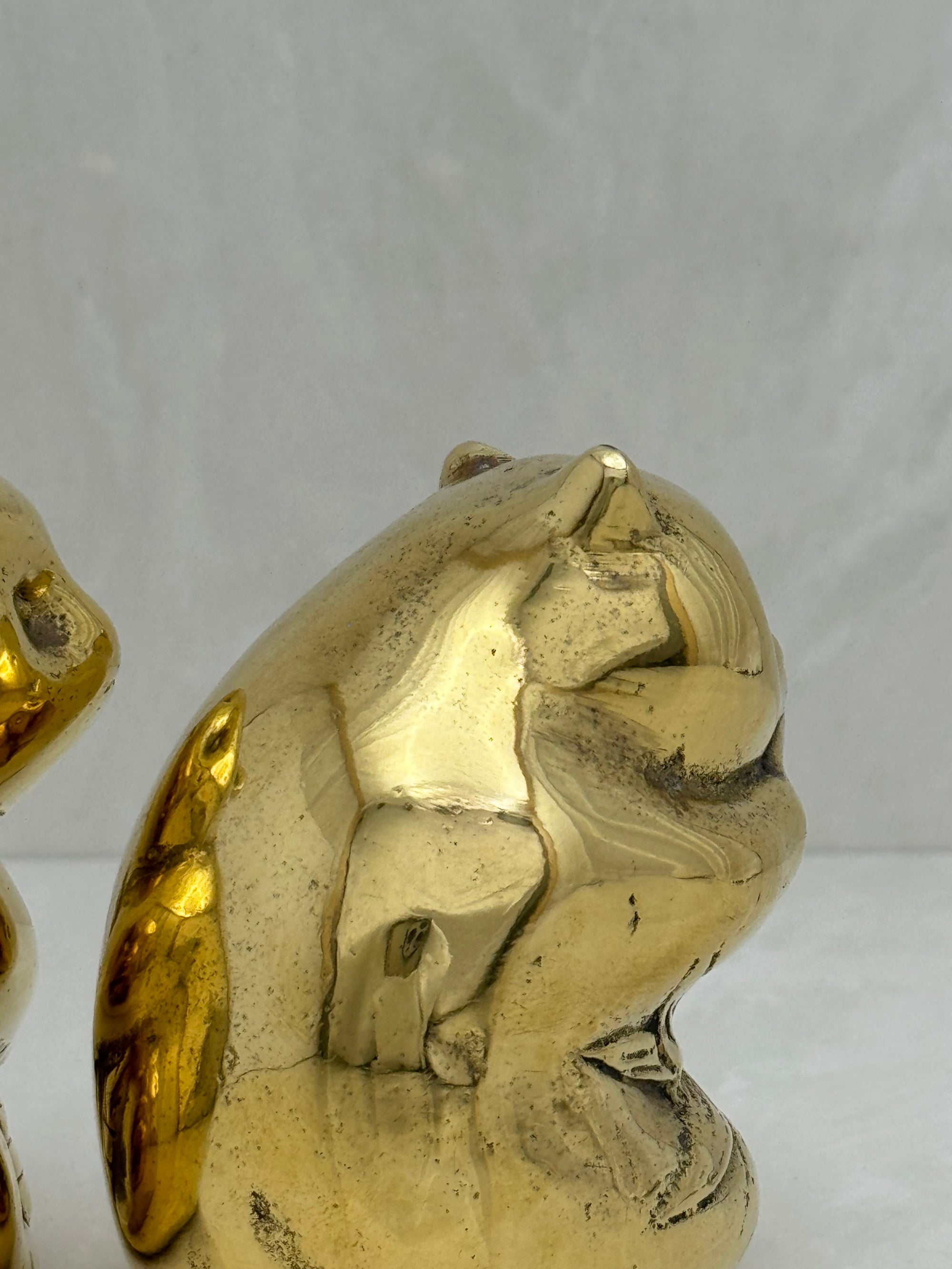 Vintage Brass Panda Bears-A Pair
