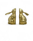 Vintage Brass Rabbit Bookends-A Pair