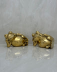 Vintage Brass Relaxing Frogs- A Pair