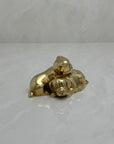 Cute Small Vintage Brass Sleeping Bulldog Puppies-A Collectible