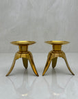 Vintage Brass Candlestick Holders -A Pair