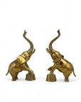 Vintage Brass Circus Elephants- A Pair