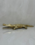 Large Vintage Brass Alligator