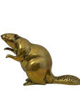 Vintage Brass Beaver Sculpture-10.5 Inches Long
