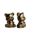 Vintage Brass “Good Luck Bears” – Mid-Century Modern Pair