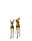 Vintage Brass Deer Pair – Mid-Century Modern Fawns | Hollywood Regency Woodland Figurines