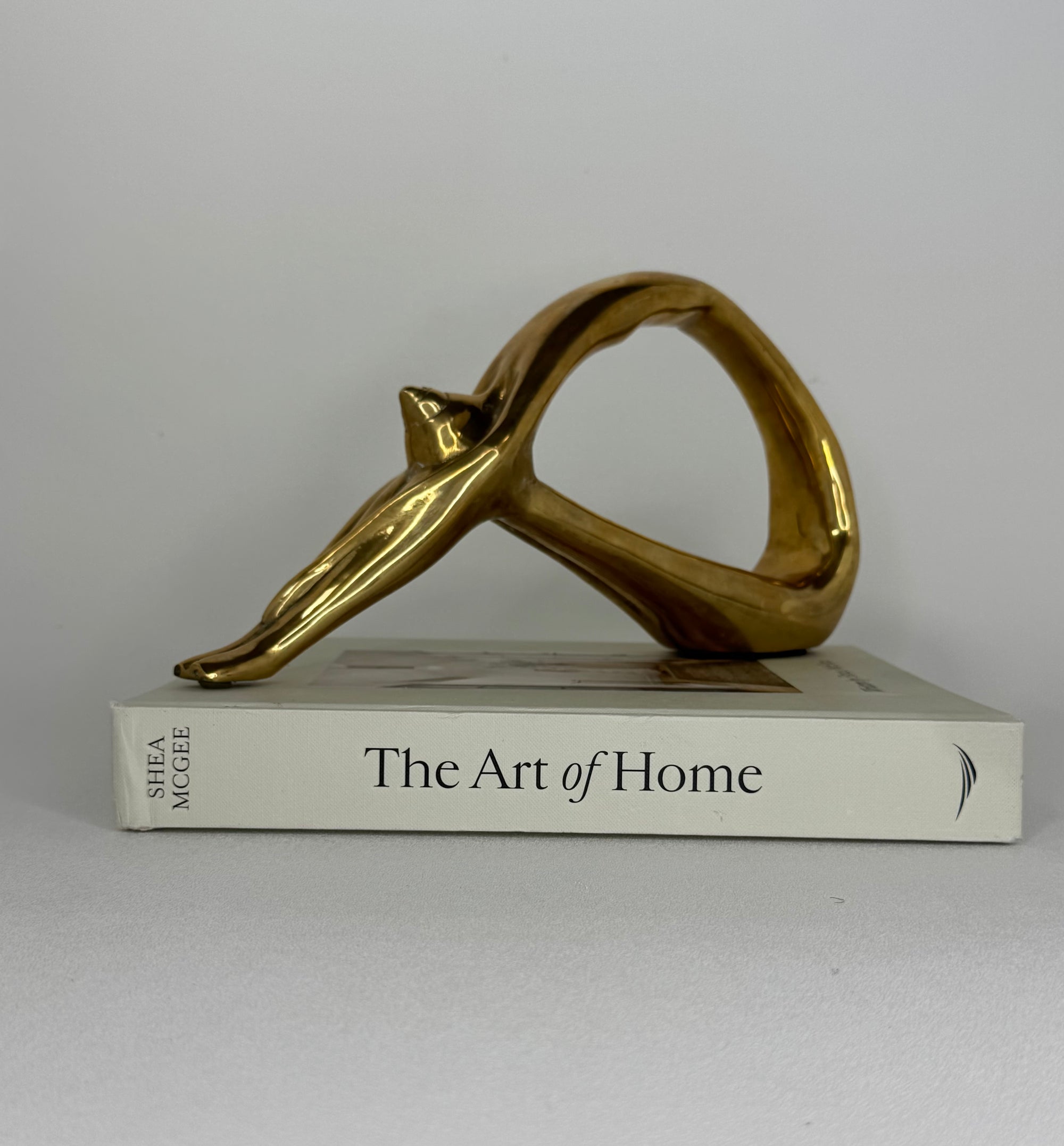 Vintage Brass Yoga Sculpture