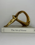 Vintage Brass Yoga Sculpture