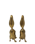 Vintage Brass Squirrel Figurines – Playful Mid-Century Pair with High Curved Tails