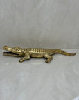 Large Vintage Brass Alligator