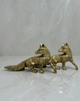 Vintage Brass Foxes- A Pair