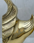 Vintage Brass Swan Bookends- A Pair