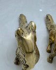 Vintage Brass Foxes- A Pair