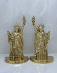 Vintage Brass Statue of Liberty Bookends- A Pair