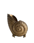 Vintage Brass Nautilus Shell Wine Bucket or Planter