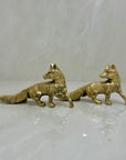 Vintage Brass Foxes- A Pair