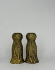 Hollywood Regency Dorthy Draper Style Tassel Candlestick Pair Rope Knot