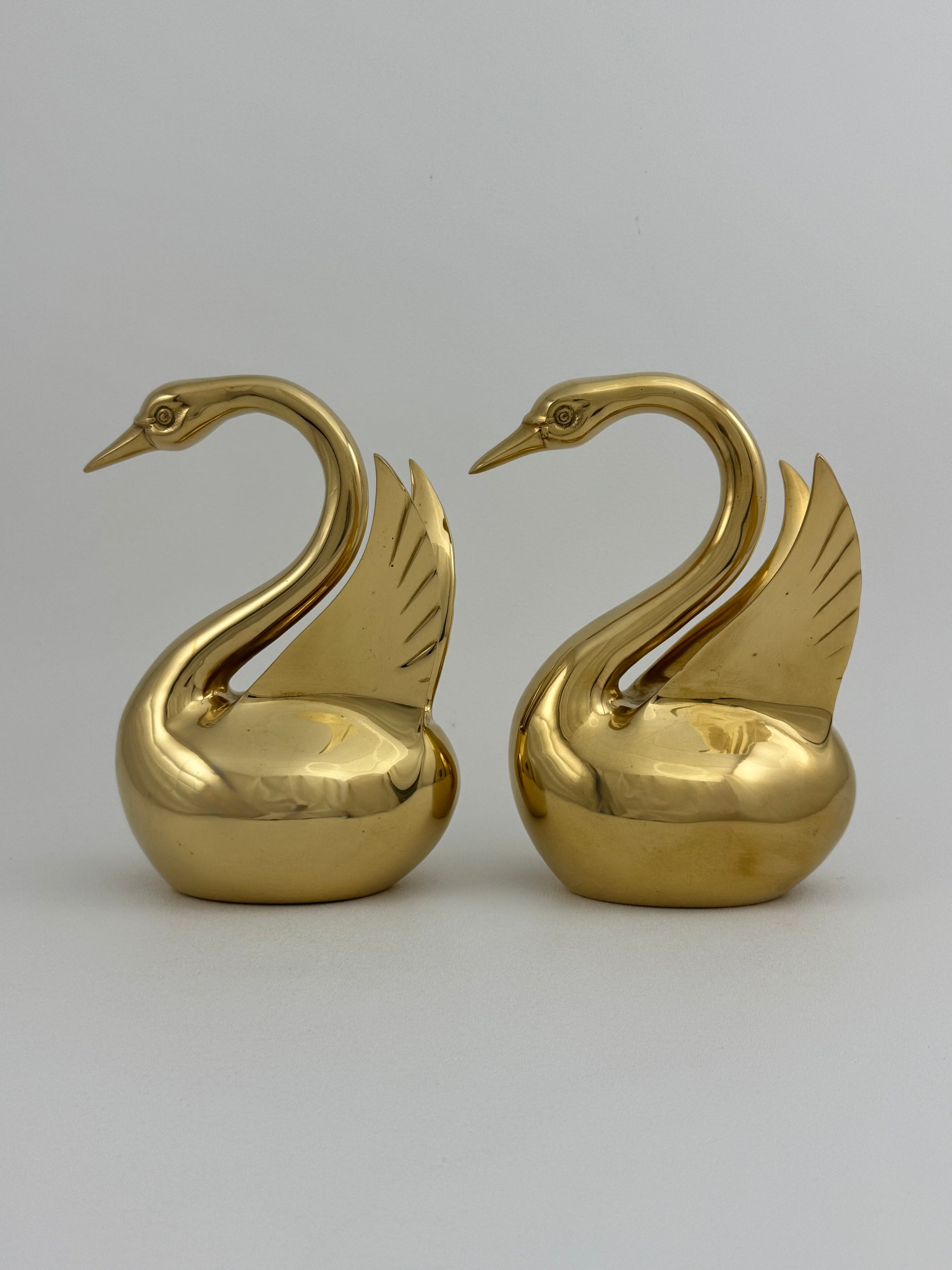 Vintage Brass Angel Wings Love Swans-A Pair by Dolbi Cashier
