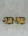 Vintage Brass Elephant Cachepots- A Pair