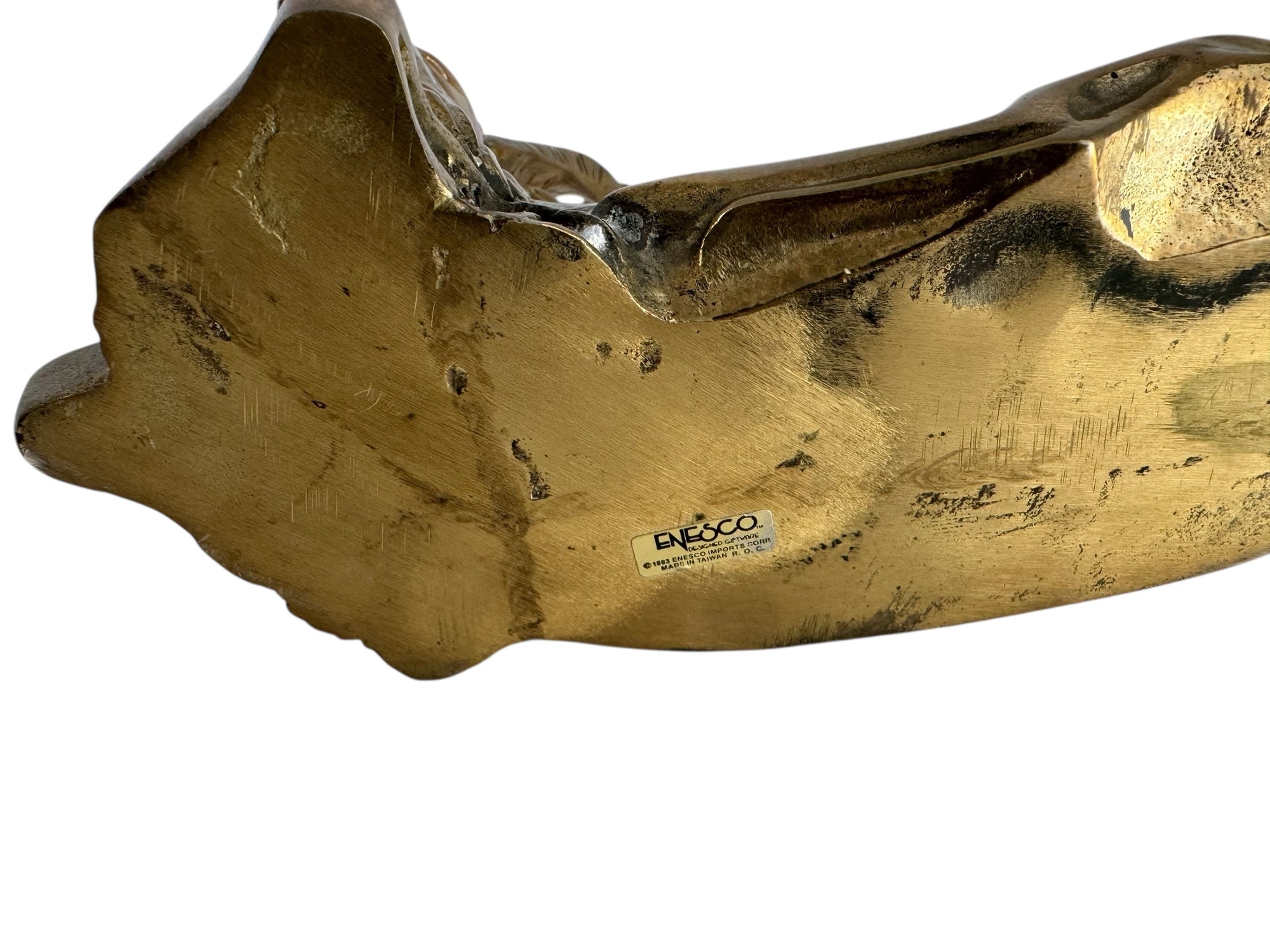 Vintage Brass Antelope with Spiral Horns