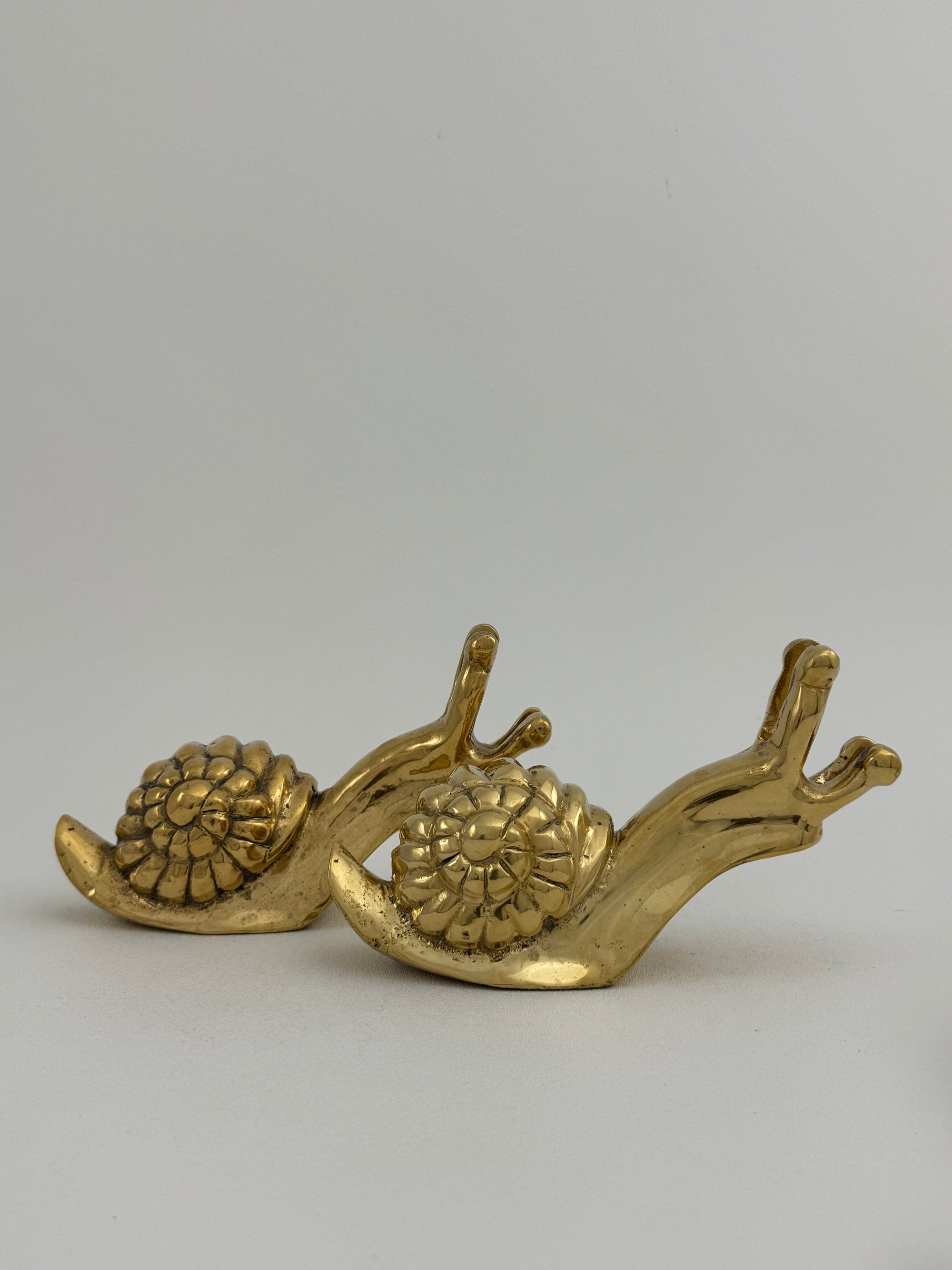 Vintage Brass MCM Snails-A Pair