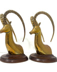 Vintage Sarréid Ltd. Brass Ibex Sculptures — Made in Spain, Mid-Century Modern Elegance