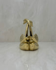 Vintage Brass Double Swan Planter