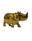 vintage brass rhinoceros