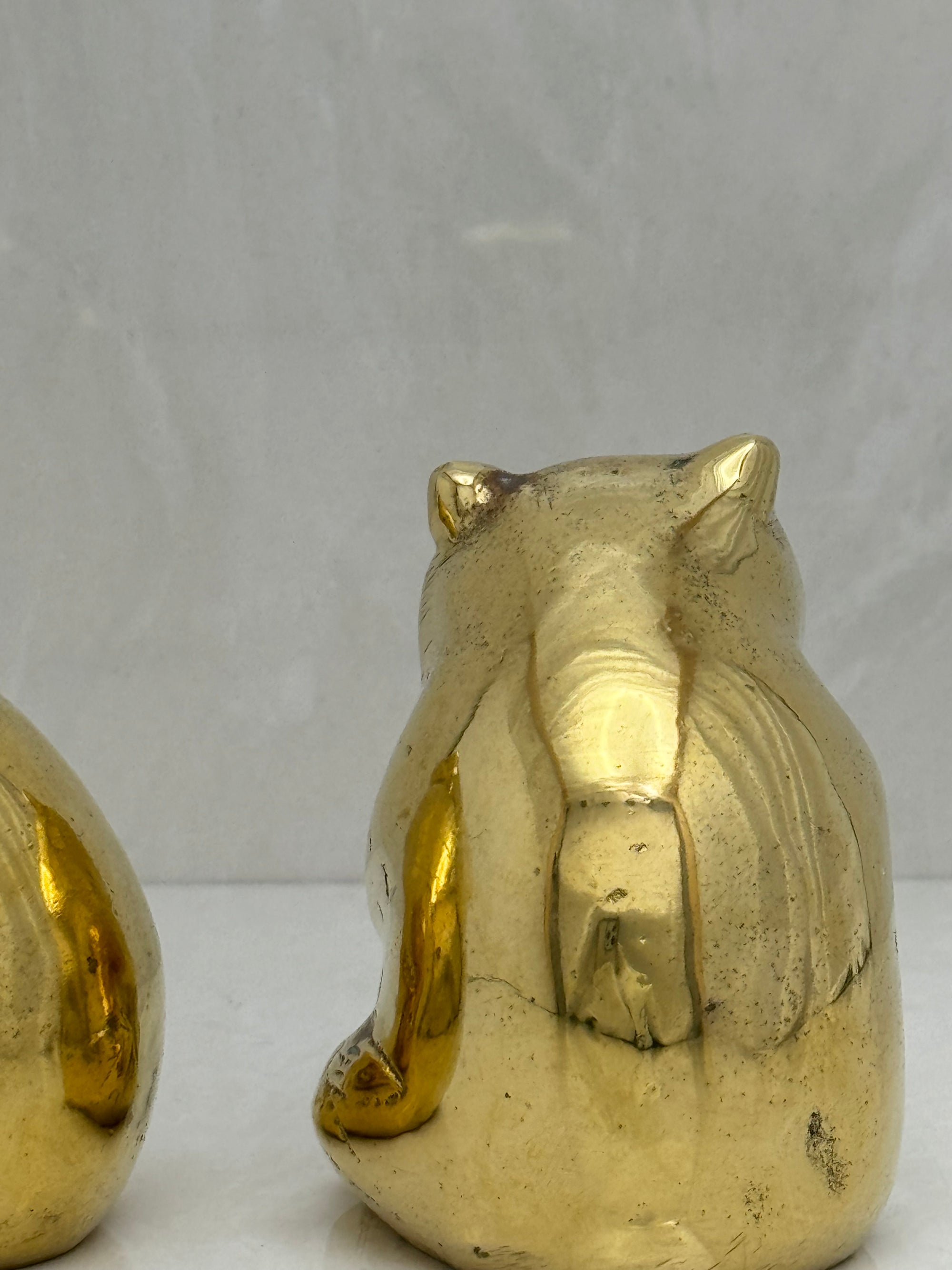 Vintage Brass Panda Bears-A Pair