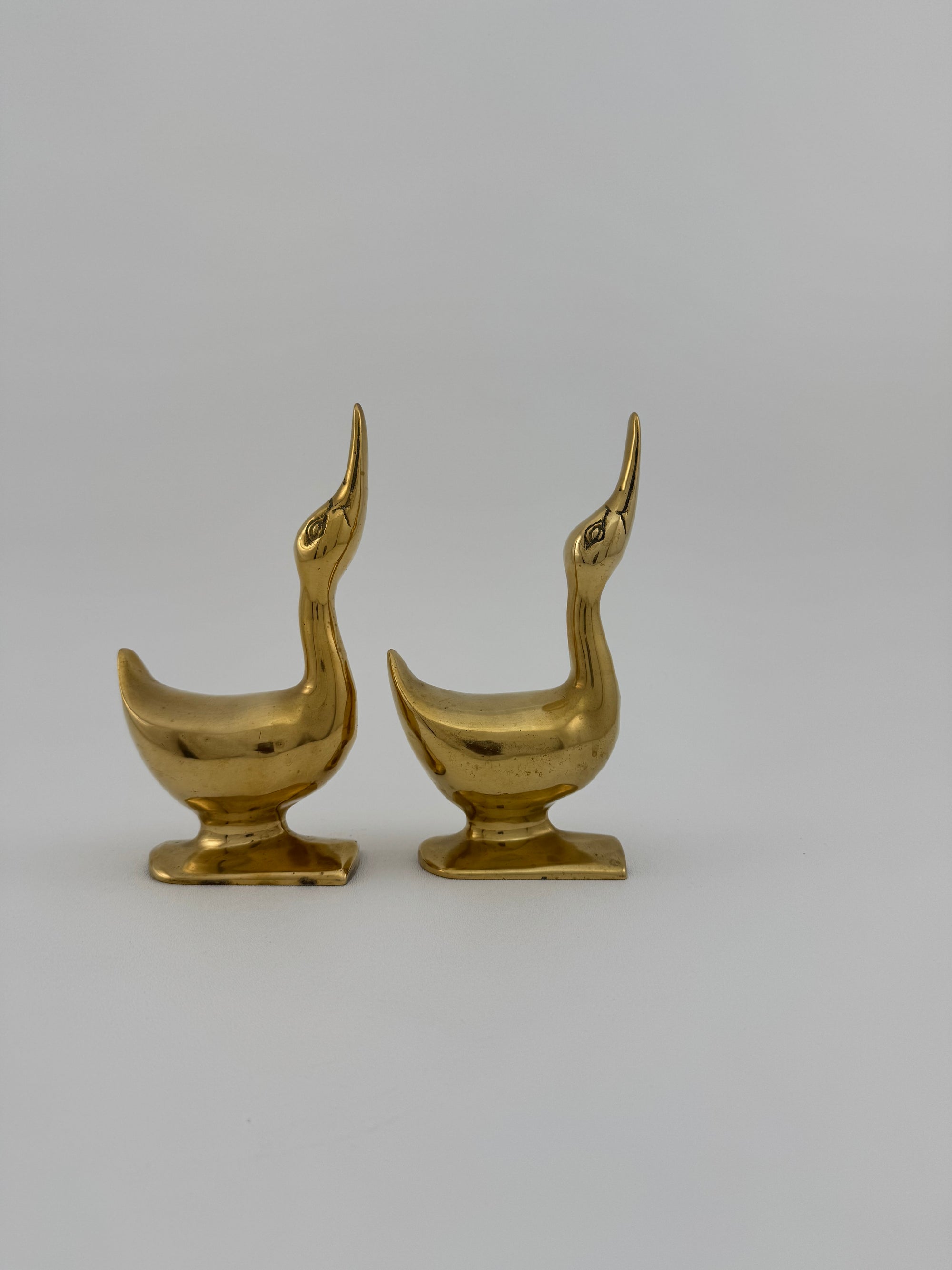 Vintage Brass Geese-A Pair
