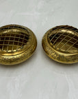 Small Vintage Brass Flower Frogs- A Pair