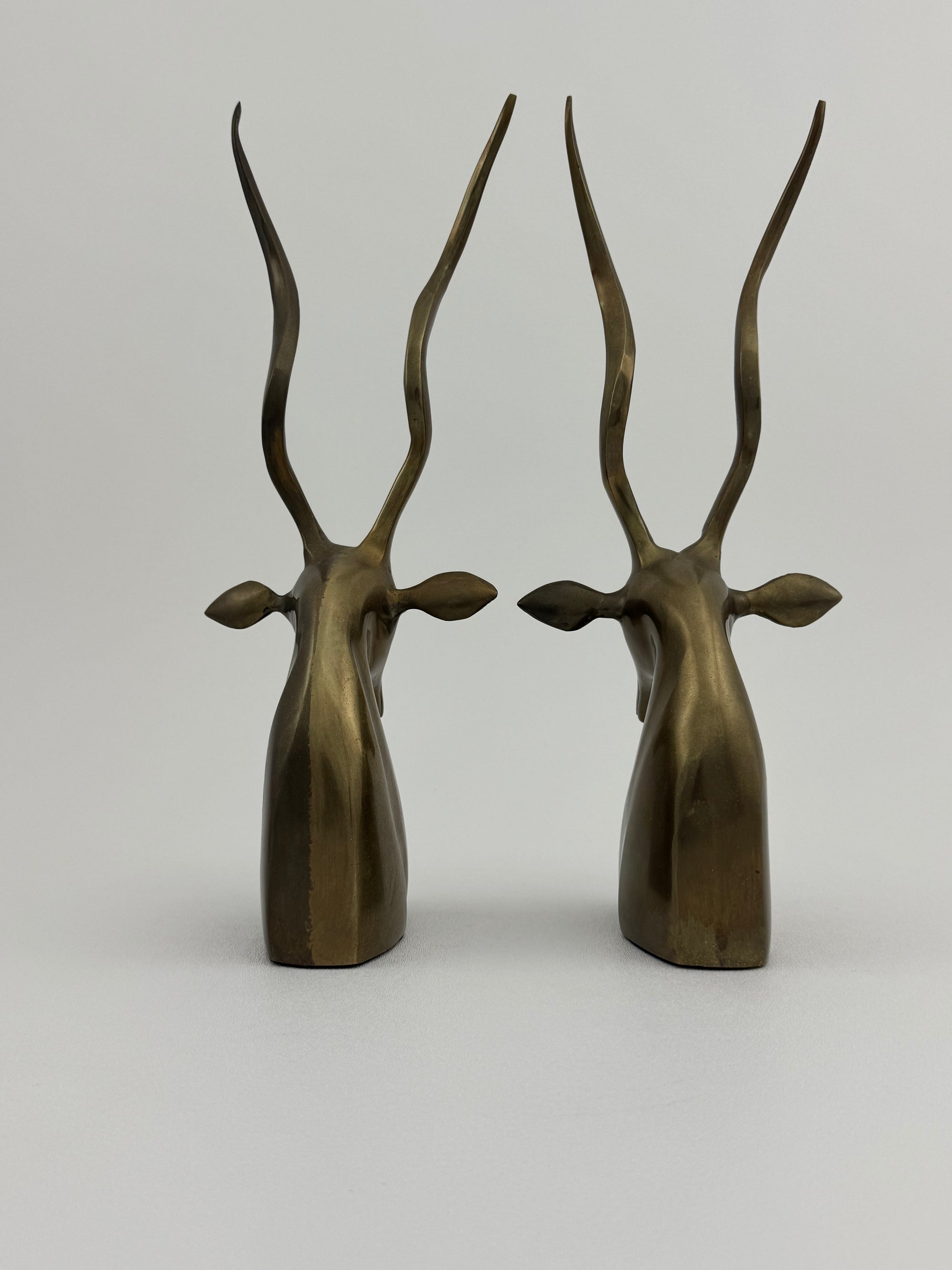 Vintage Brass Antelopes- A  Pair