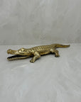 Large Vintage Brass Alligator