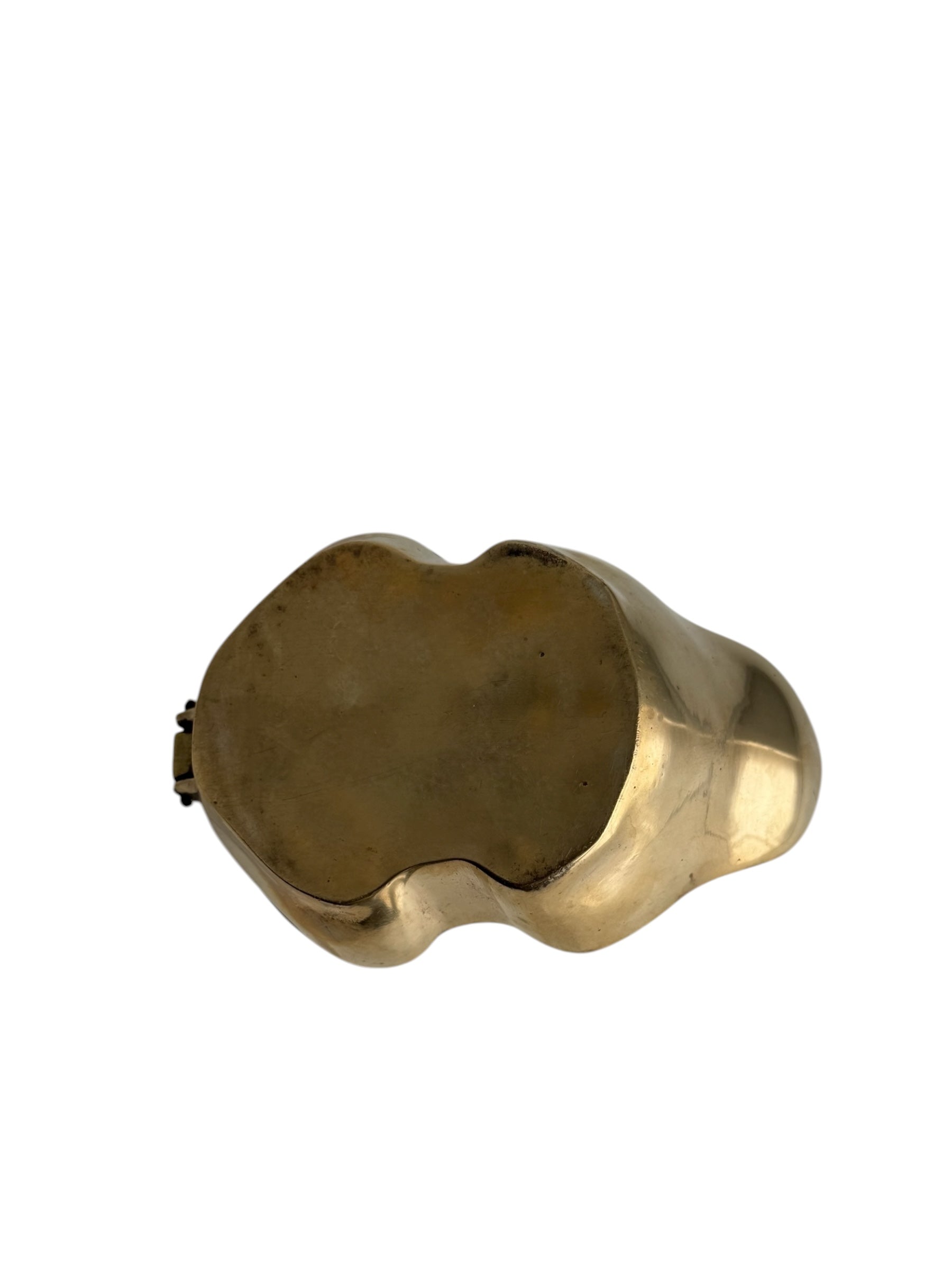 Vintage Brass Frog Trinket Box