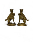 Vintage Brass Winged Sphinx Candleholders-A Pair