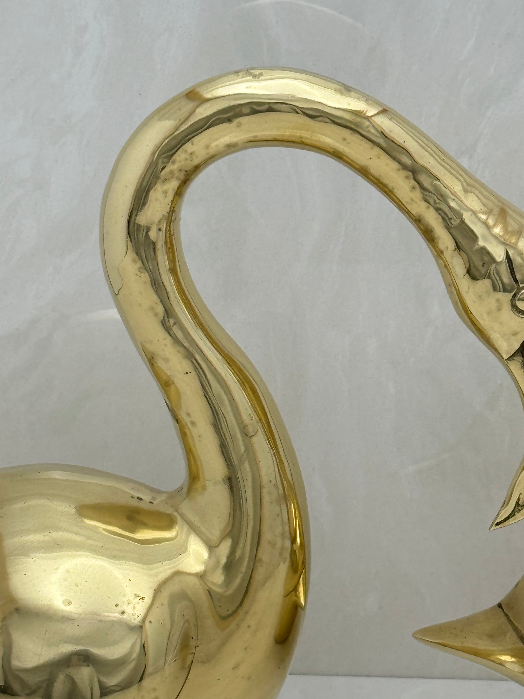 Vintage Brass Flamingos-A Pair