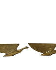 Vintage 1987 Kinder Harris Brass Flying Geese Sculptures – Mid-Century Modern Bird Figurines – Made in Korea