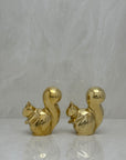 Vintage Brass Adorable Squirrels-A Pair