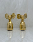 Vintage Brass Mouse-A Pair