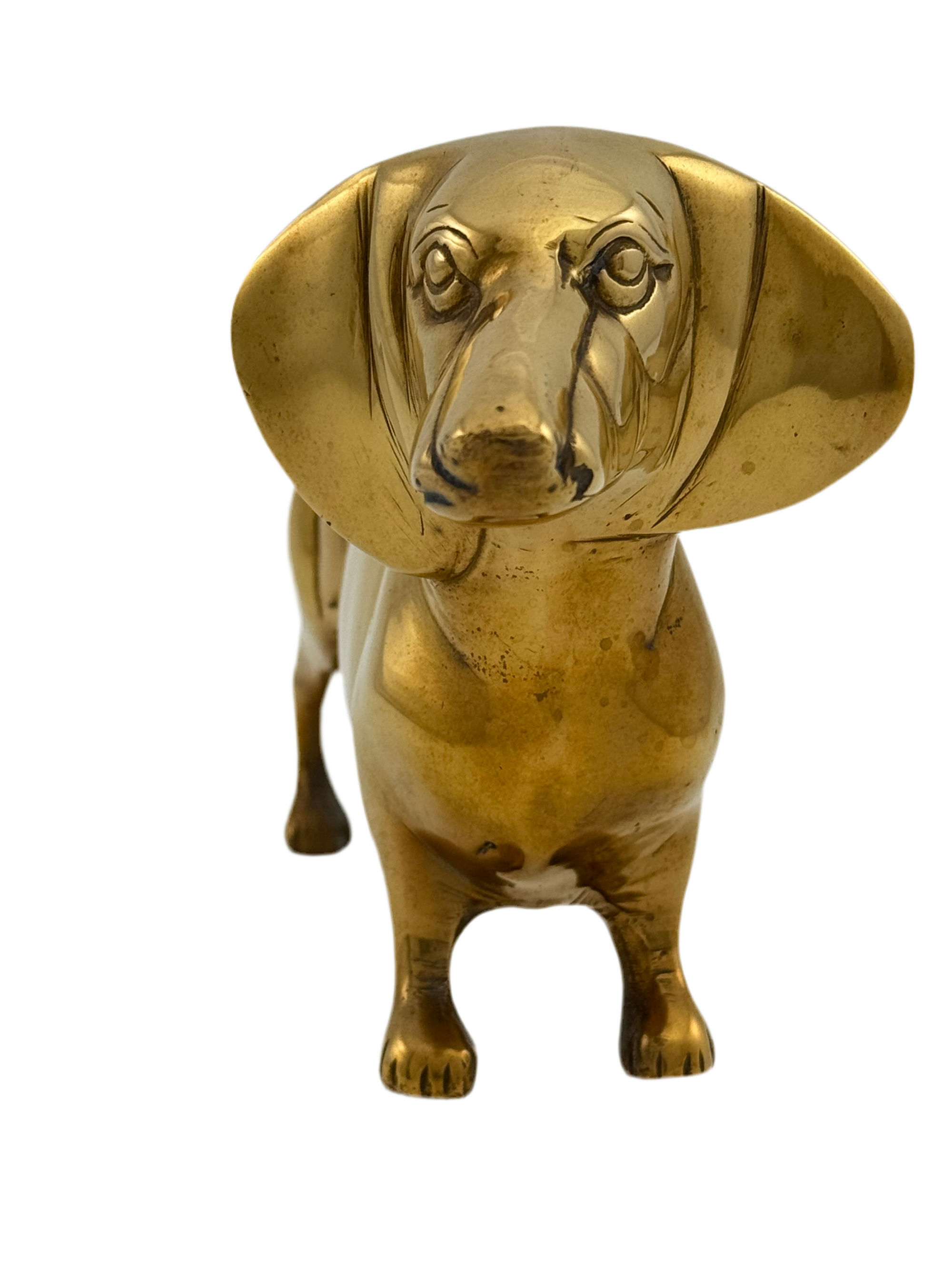 Vintage Brass Dachshund