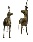 Vintage Brass Kudu Antelope Pair