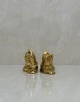 Small Vintage Brass Cat Figurines-A Pair