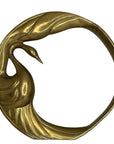 Dolbi Cashier 1984 Brass Swan Ring Sculpture – Large Mid Century Modern